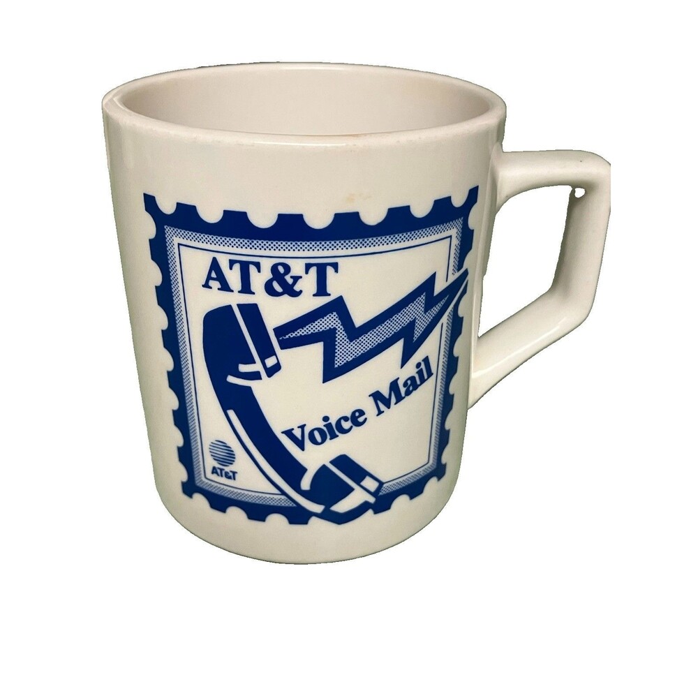 Rare Vintage 1980's At&t Coffee Mug AT&T Voicemail Mug